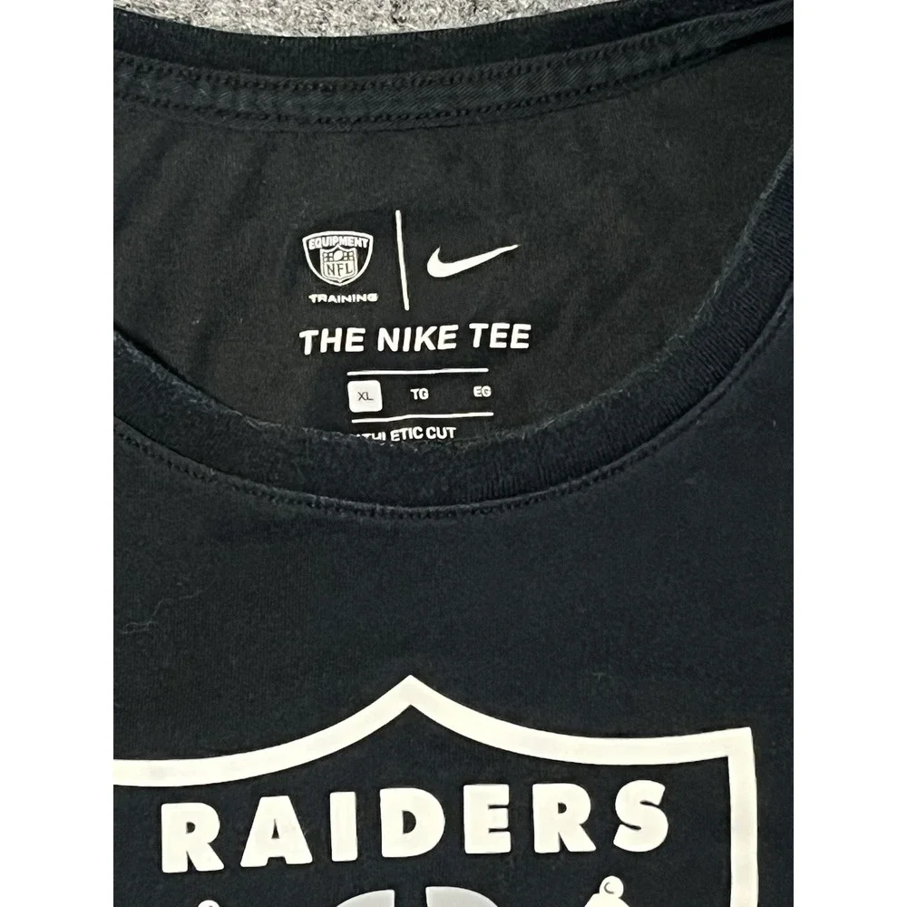 Nike Shirt Men's Size XL Oakland Raiders Dri-fit‎  Black NFL Equipment